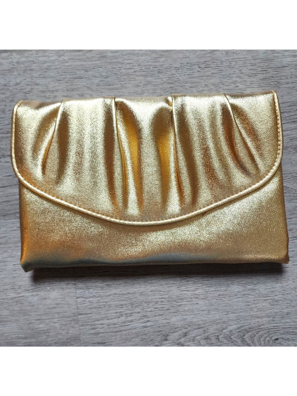 Avon Women's Vintage Handbag Gold Cocktail Evening Clutch Purse